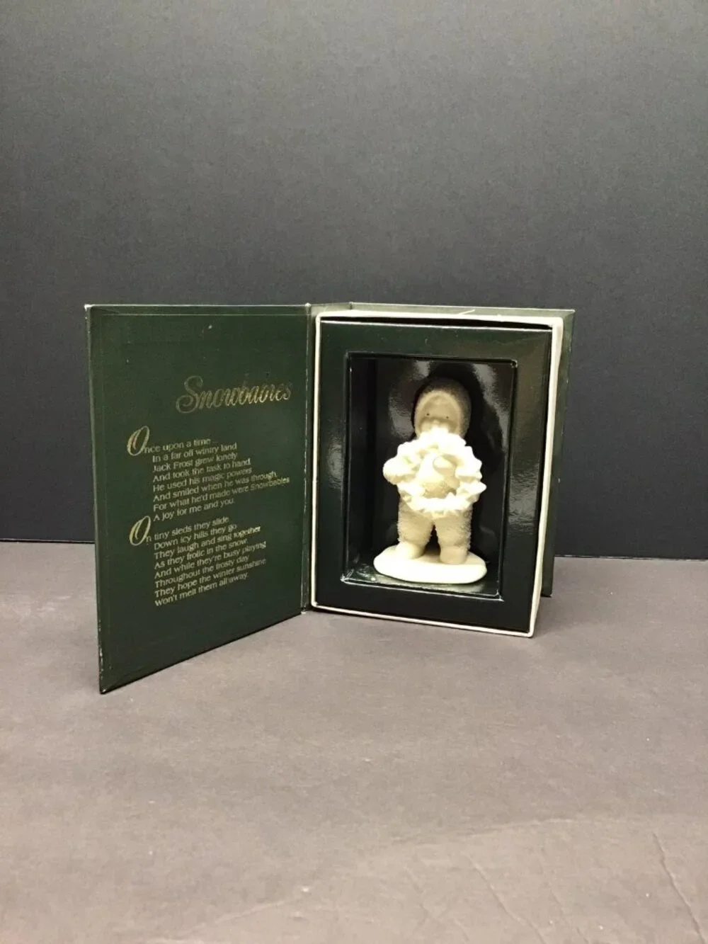 Snowbabies Figure Dept 56 “I Made This Just For You” 1995 Winter Decor 6802-0
